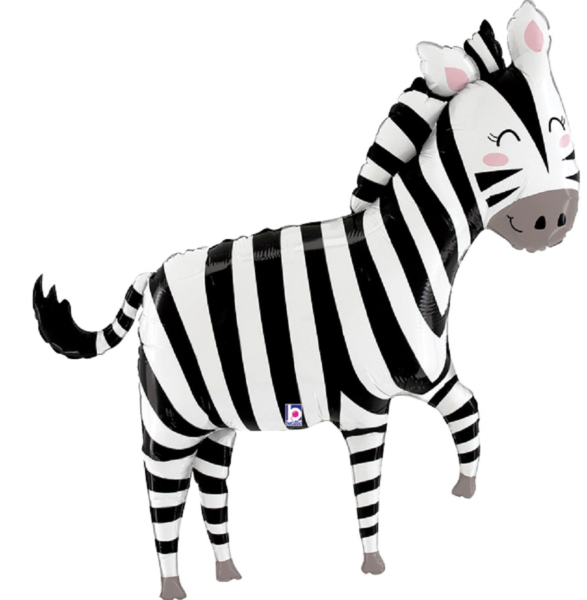 XXL Folienballon Figur - Niedliches Zebra - 127cm